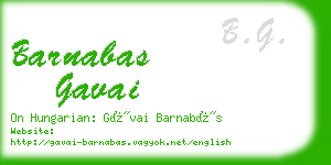 barnabas gavai business card